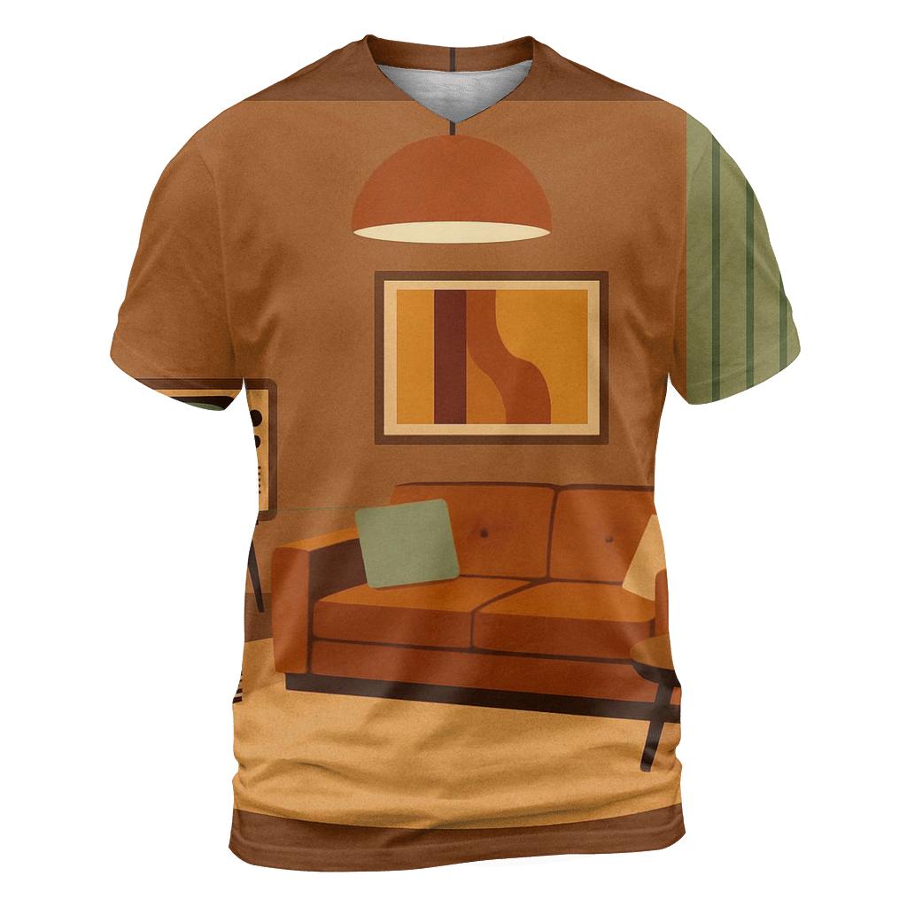 Seventies Living Room Chill custom all-over print shirts
