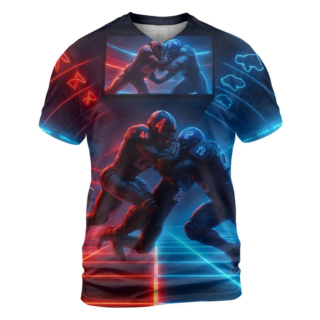 Neon Night Dome Showdown statement graphic shirts