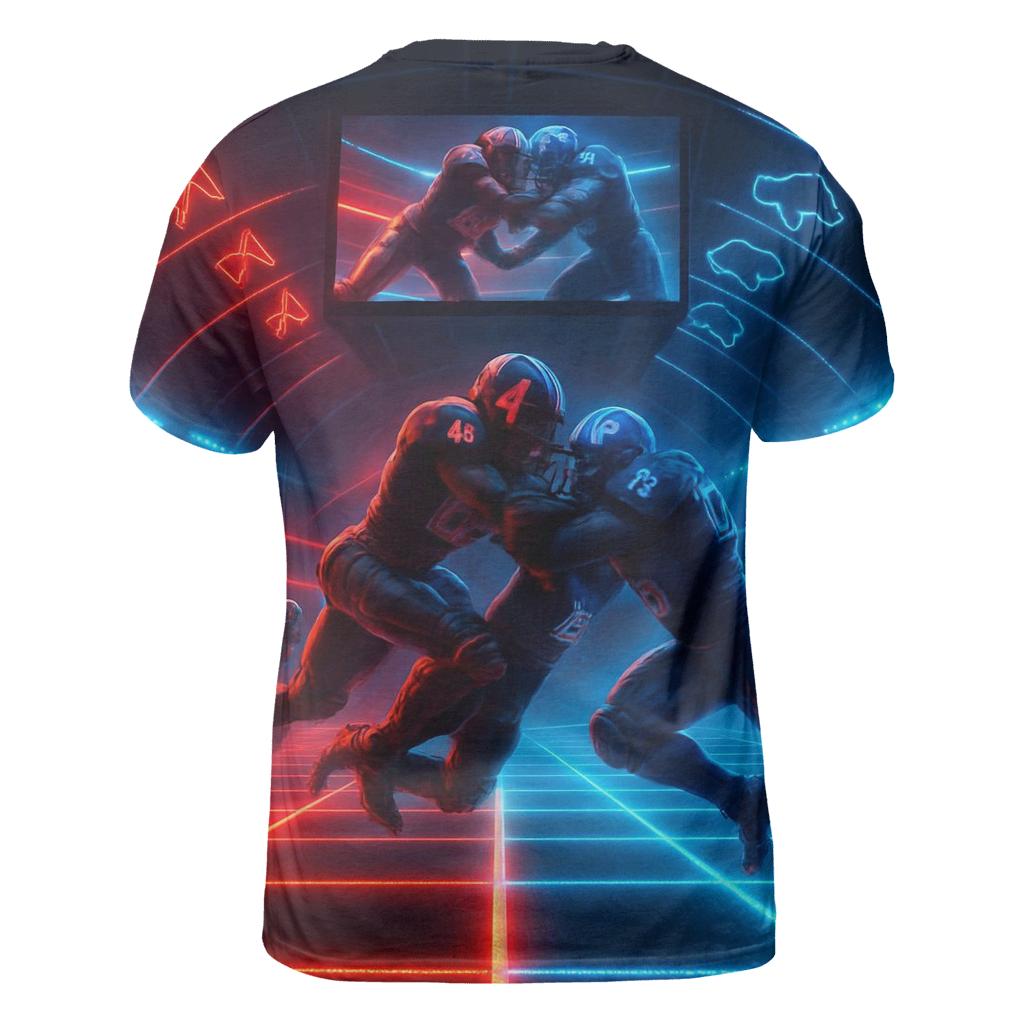 Neon Night Dome Showdown statement graphic shirts