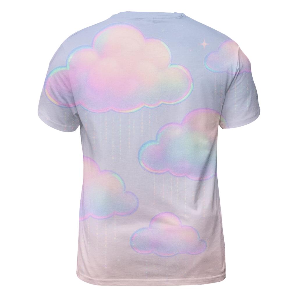 Pastel Hologram Cloudburst vibrant all-over design tees