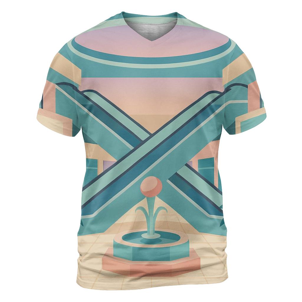Vaporwave Mall Atrium unique graphic print tees