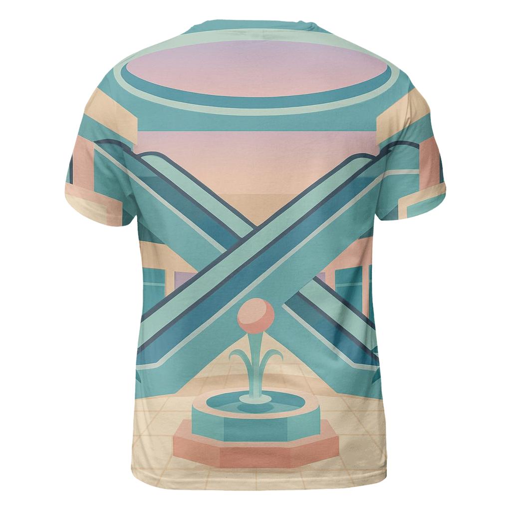 Vaporwave Mall Atrium unique graphic print tees