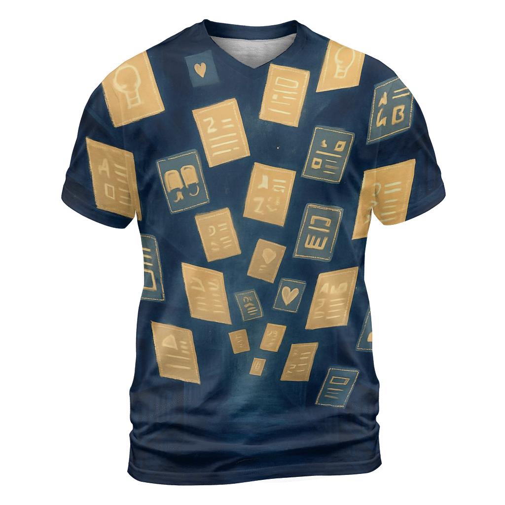 Midnight Library Of Floating Pages unique graphic print tees