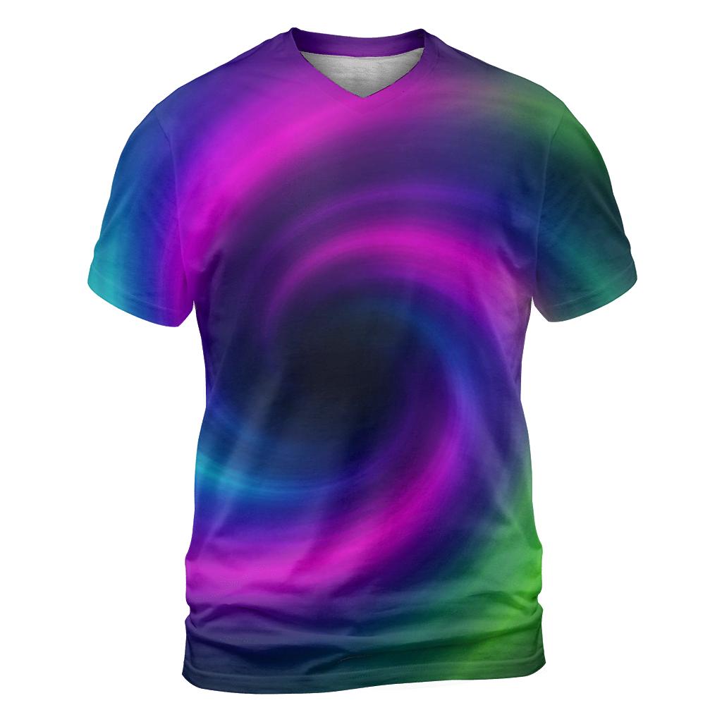 Neon Vapor Spiral vibrant all-over design tees