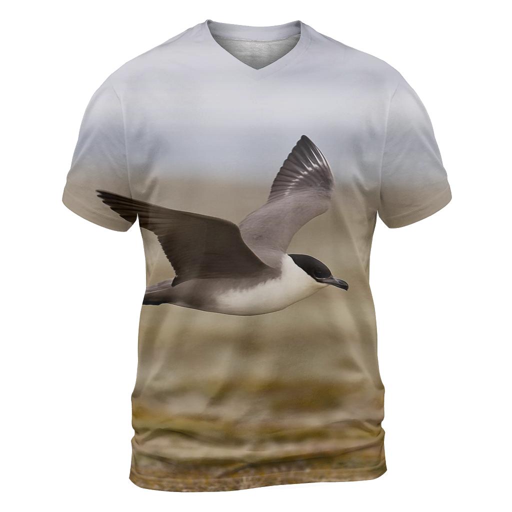Tundra Flight Long Tailed Jaeger unique graphic print tees