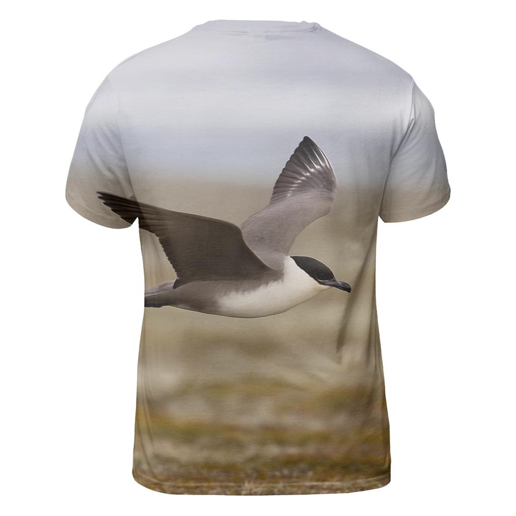 Tundra Flight Long Tailed Jaeger unique graphic print tees