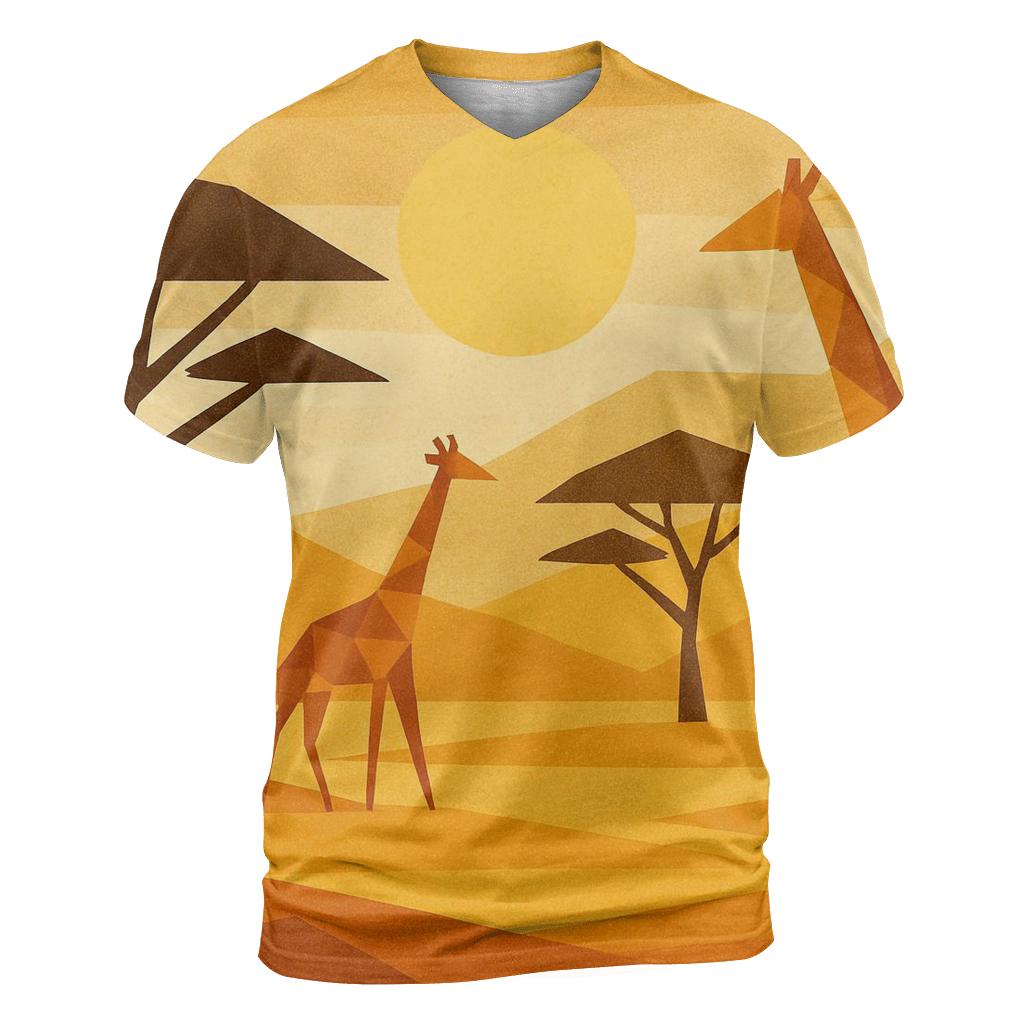 Geometric Safari Mirage creative print fashion shirts