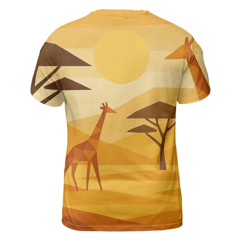 Geometric Safari Mirage creative print fashion shirts
