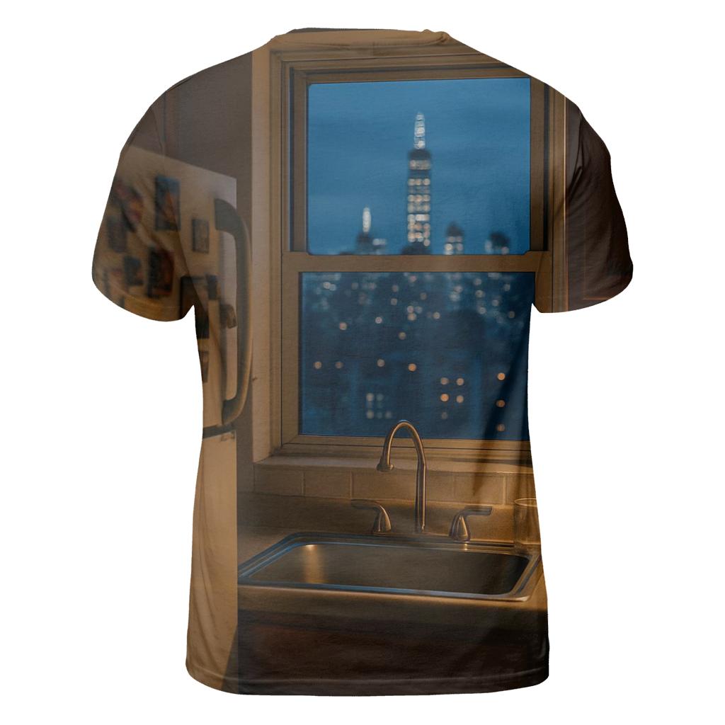 Bronx Highrise Kitchen Skyline Reflection statement graphic shirts