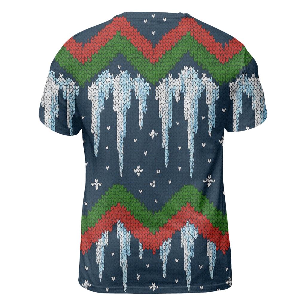 Icicle Candy Cane Zigzag Cascade Design custom all-over print shirts