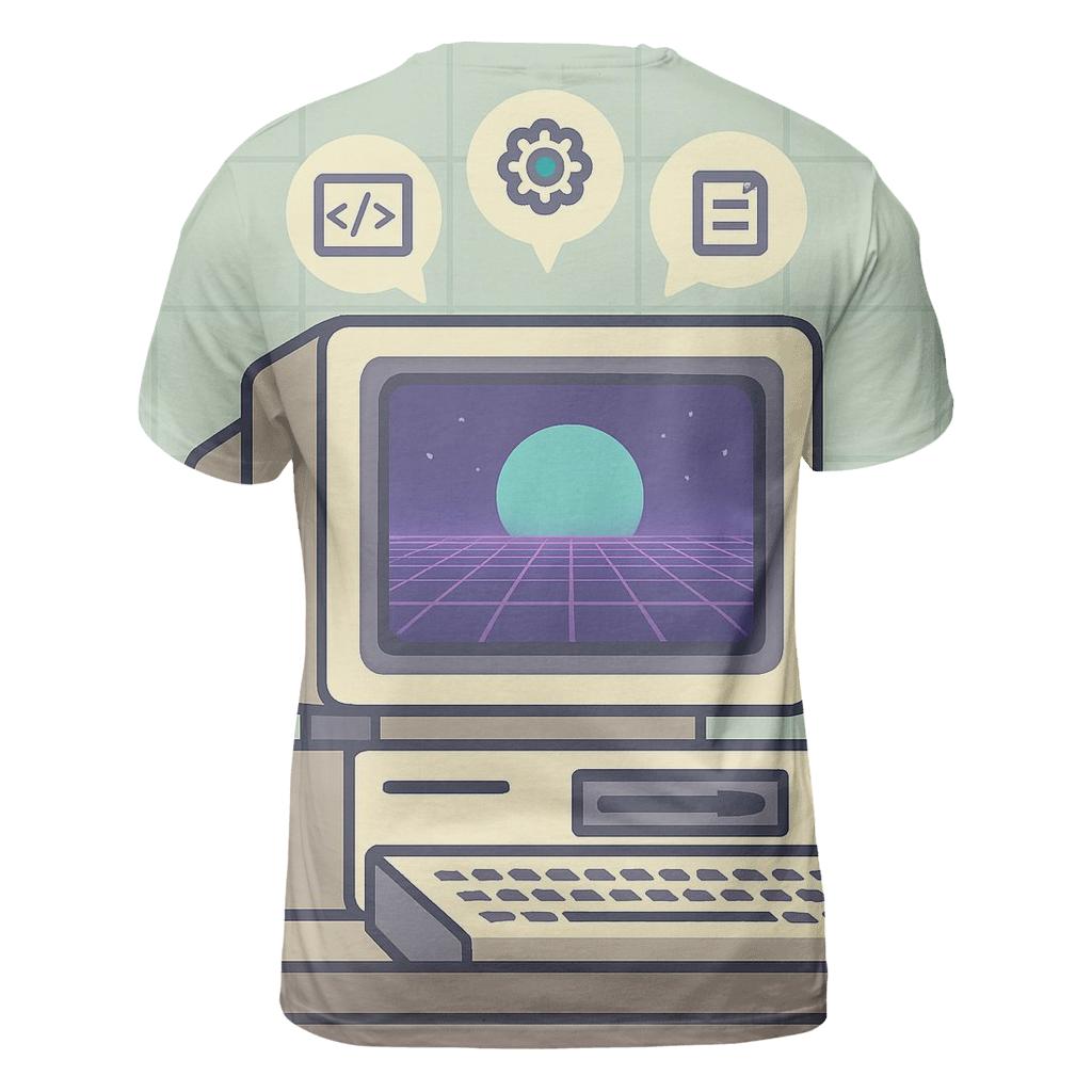 Retro Computer Dream Grid personalized full print shirts