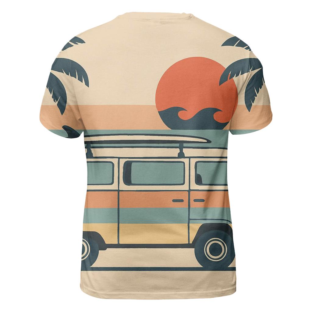 Sunset Surf Van Escape trendy printed shirt styles
