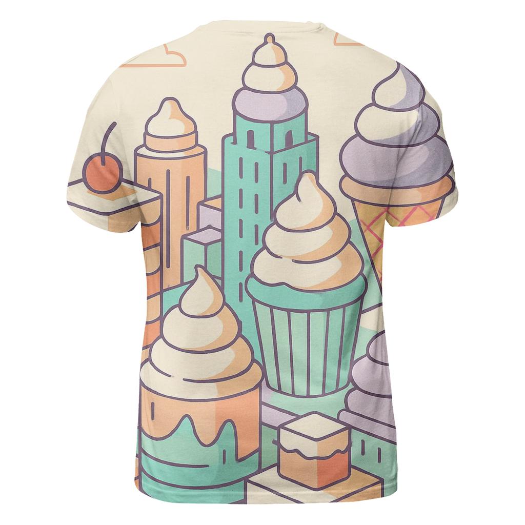 Retro Futurist Dessert City custom all-over print shirts