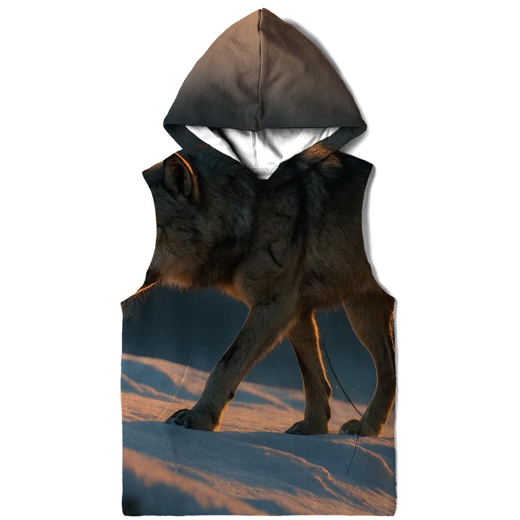 Alpha Wolf On Winter Ridge Patrol zip-up hoodies