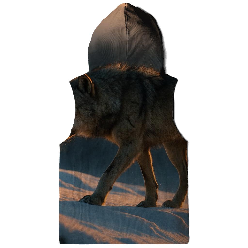 Alpha Wolf On Winter Ridge Patrol zip-up hoodies