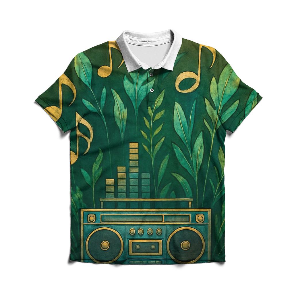 Boombox Jungle Rhythm custom polo shirts