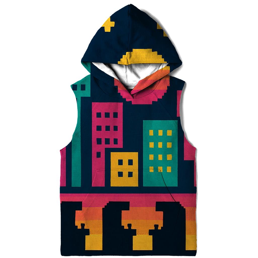 Pixel Arcade City Lights premium hoodies
