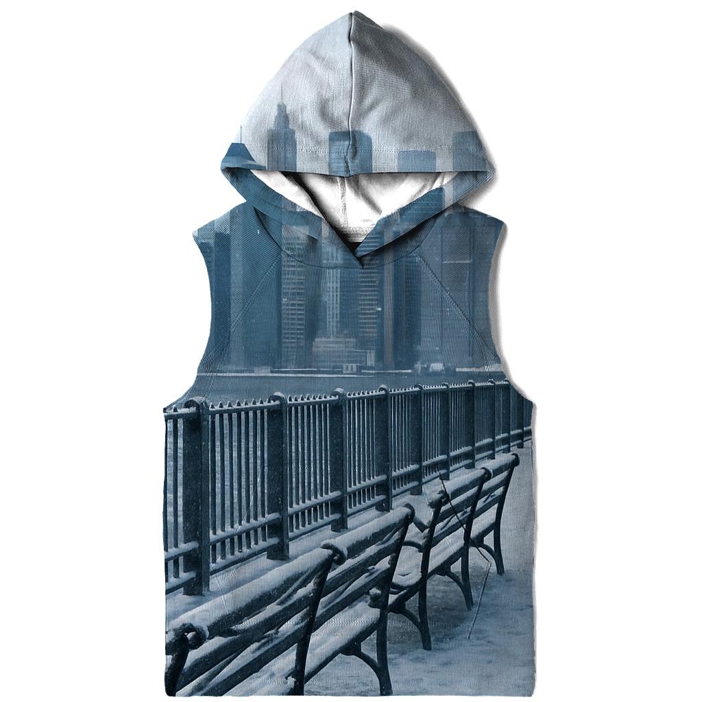 Brooklyn Heights Winter Promenade View zip-up hoodies