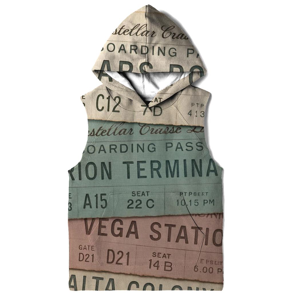 Retro Starliner Boarding Pass Collage hoodie trends