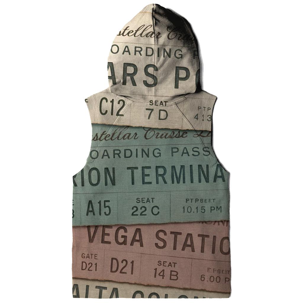 Retro Starliner Boarding Pass Collage hoodie trends