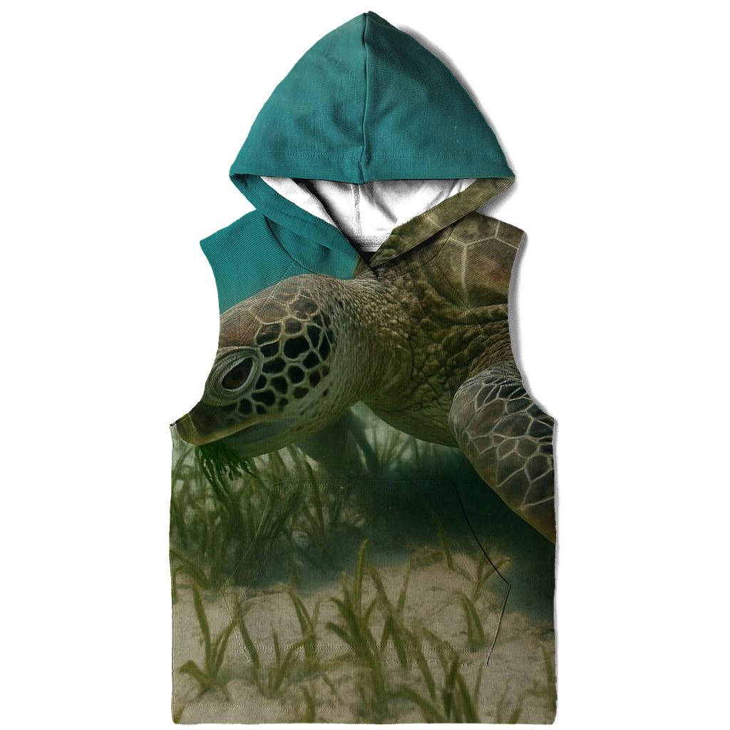 Seagrass Shadow Green Sea Turtle heavyweight hoodies