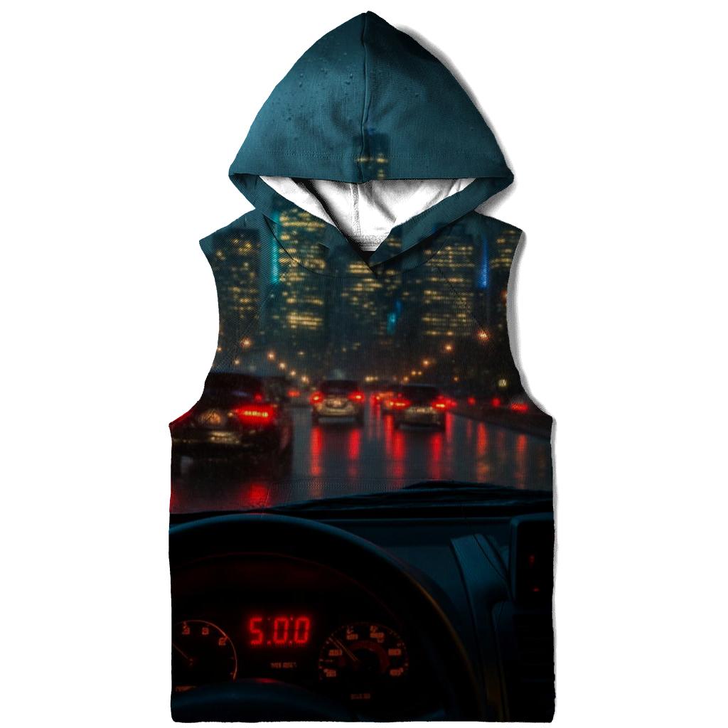 Rainy West Side Highway Taxi Skyline Reflections custom hoodies