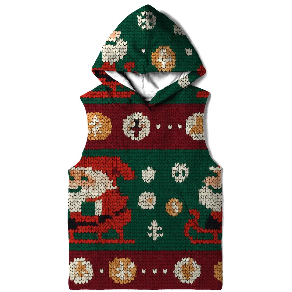 Santa Sleigh Bubble Trail Design printed hoodies
