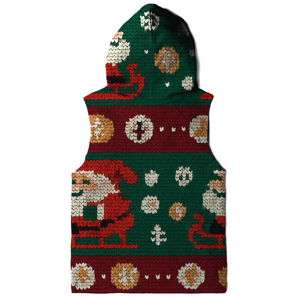 Santa Sleigh Bubble Trail Design printed hoodies
