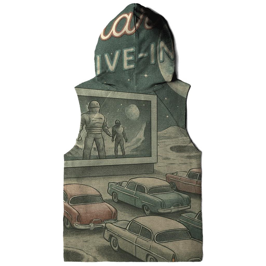 Retro Lunar Drive In Theater Scene designer hoodies