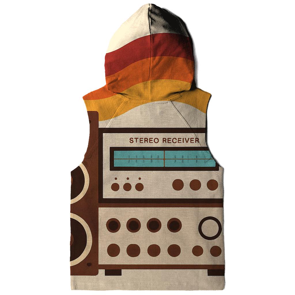 Analog Stereo Waves embroidered hoodies
