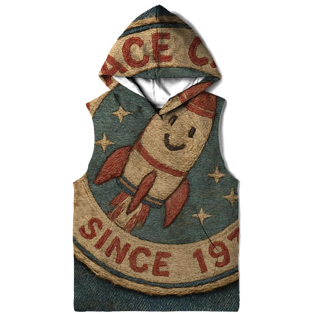 Weathered Space Camp Patch Emblem heavyweight hoodies