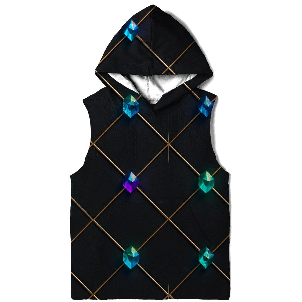 Charcoal Gem Lattice designer hoodies