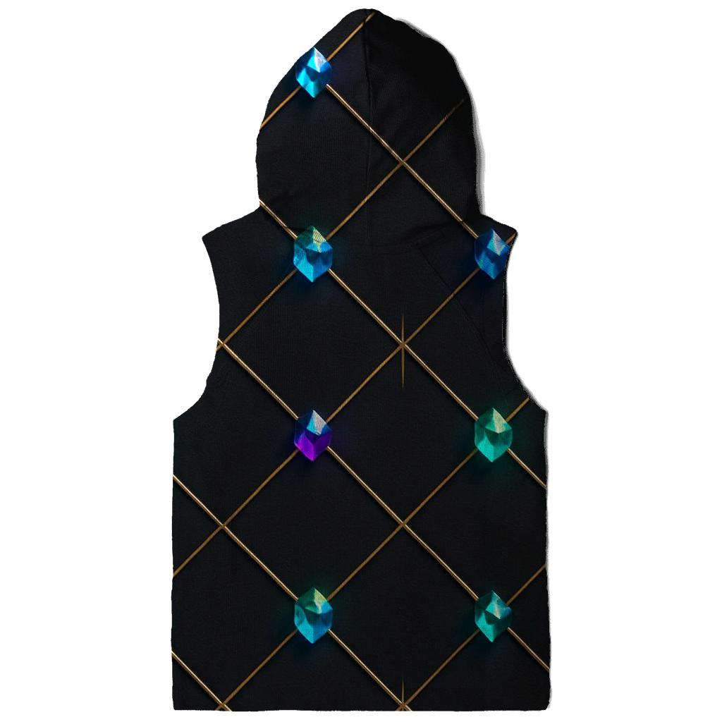 Charcoal Gem Lattice designer hoodies