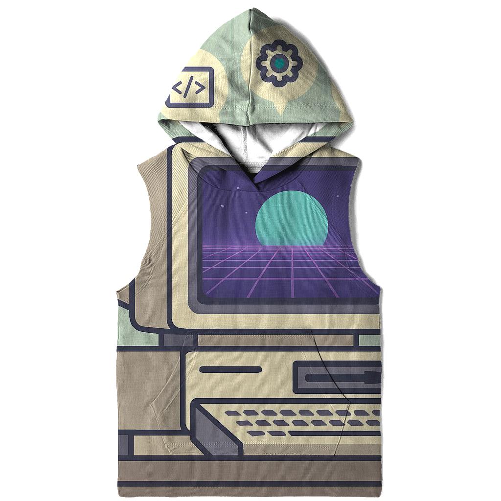 Retro Computer Dream Grid graphic hoodies