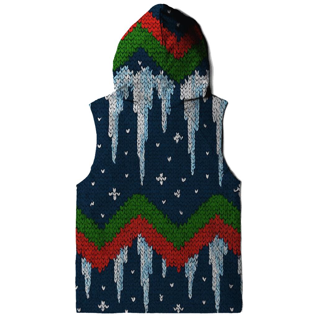 Icicle Candy Cane Zigzag Cascade Design heavyweight hoodies
