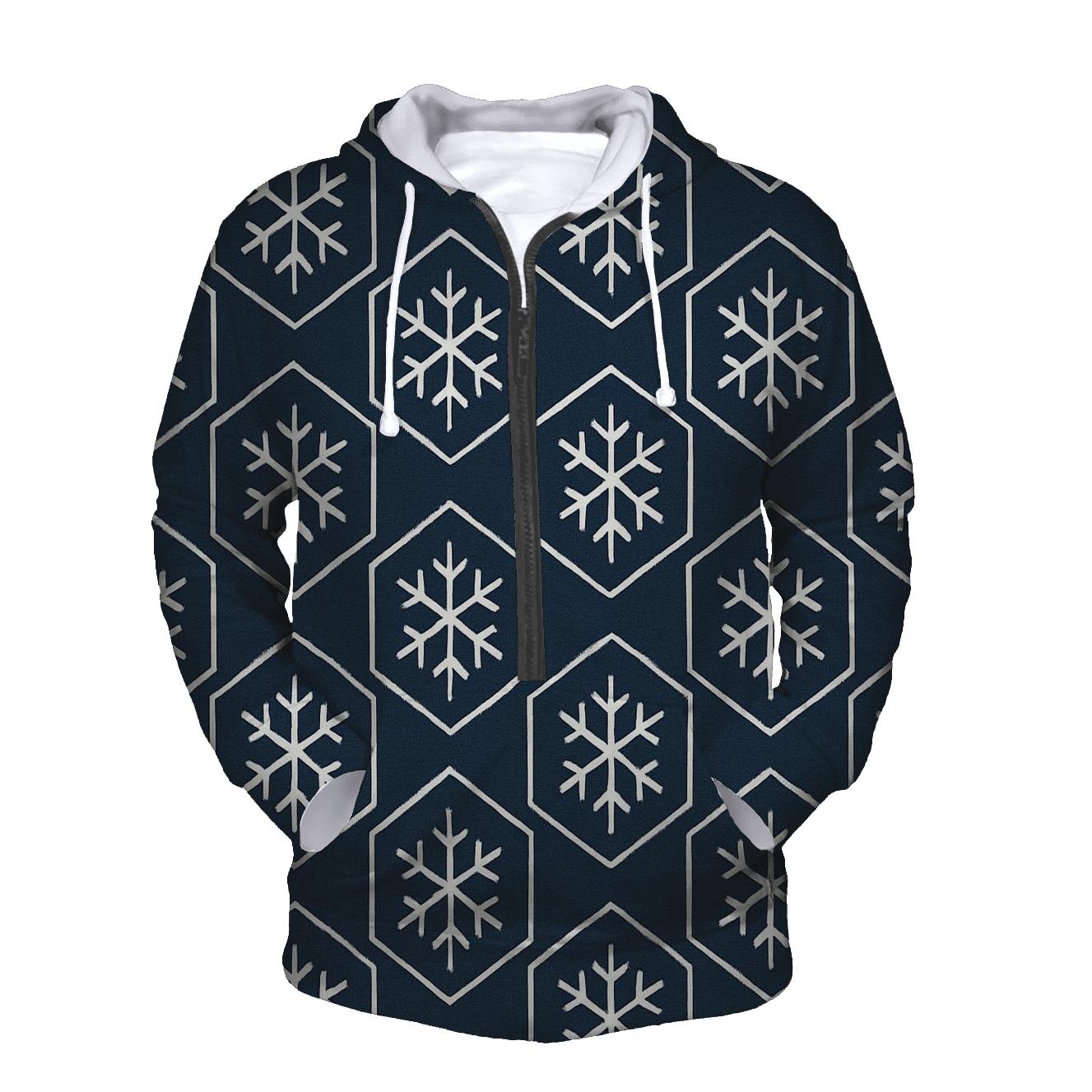 Snowflake Lattice Glow pullover hoodies