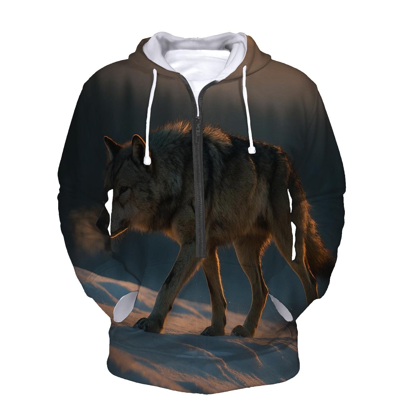Alpha Wolf On Winter Ridge Patrol hoodie designs