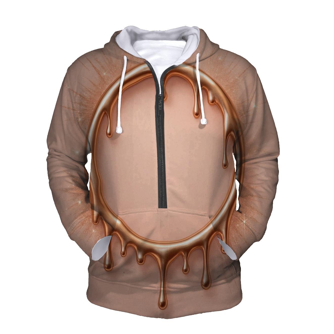 Rose Quartz Drip Halo zip-up hoodies