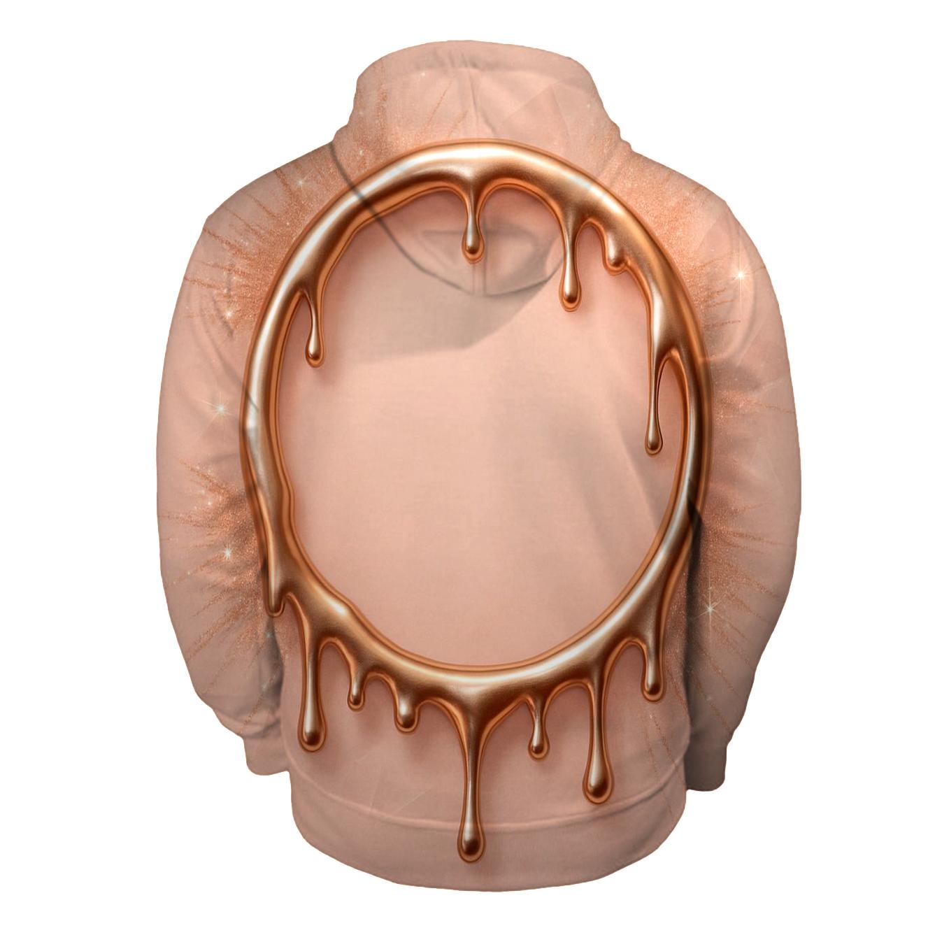 Rose Quartz Drip Halo zip-up hoodies