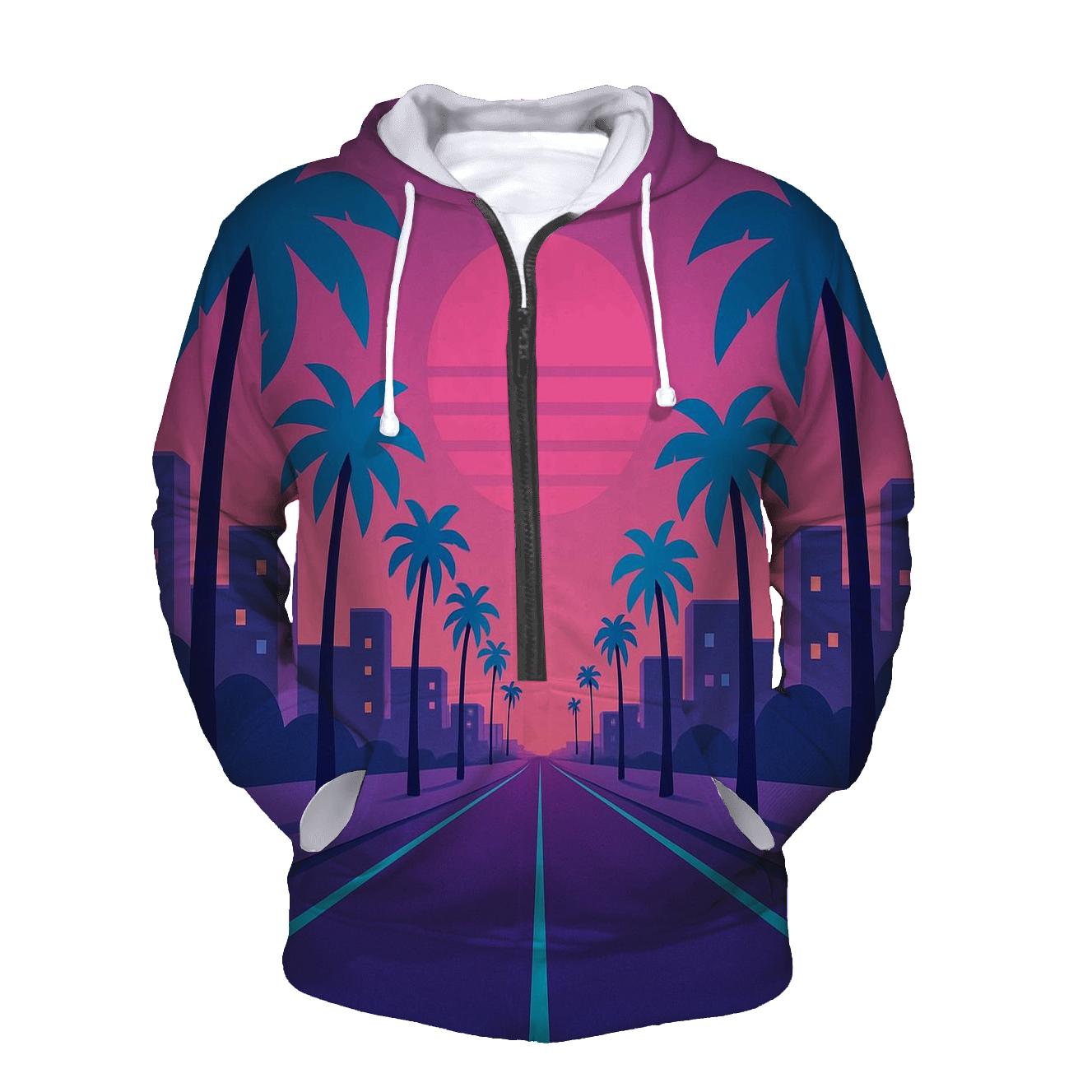 Laser Palm Boulevard pullover hoodies