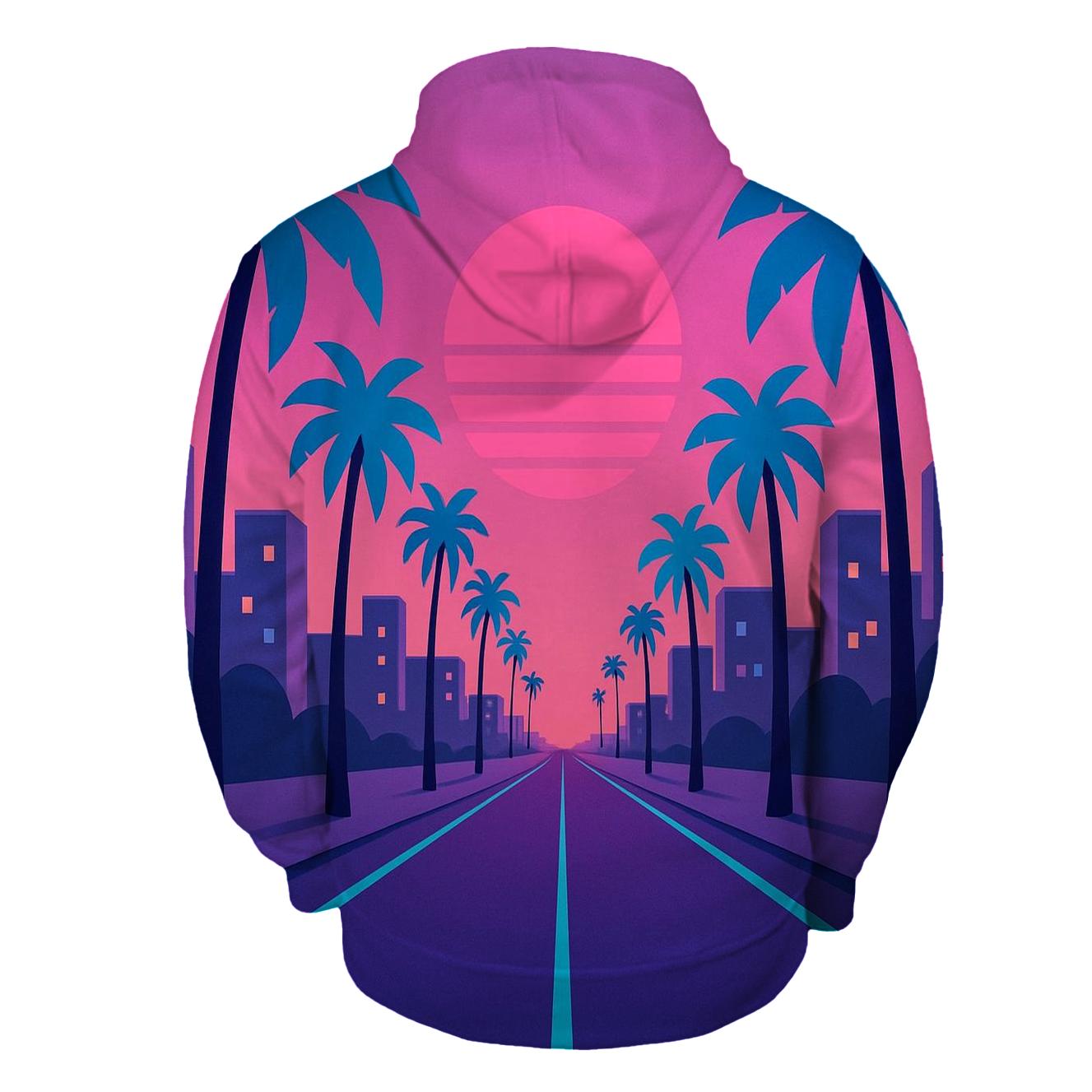 Laser Palm Boulevard pullover hoodies