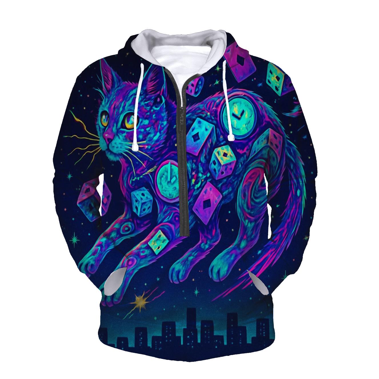Chaos Cat Constellation pullover hoodies