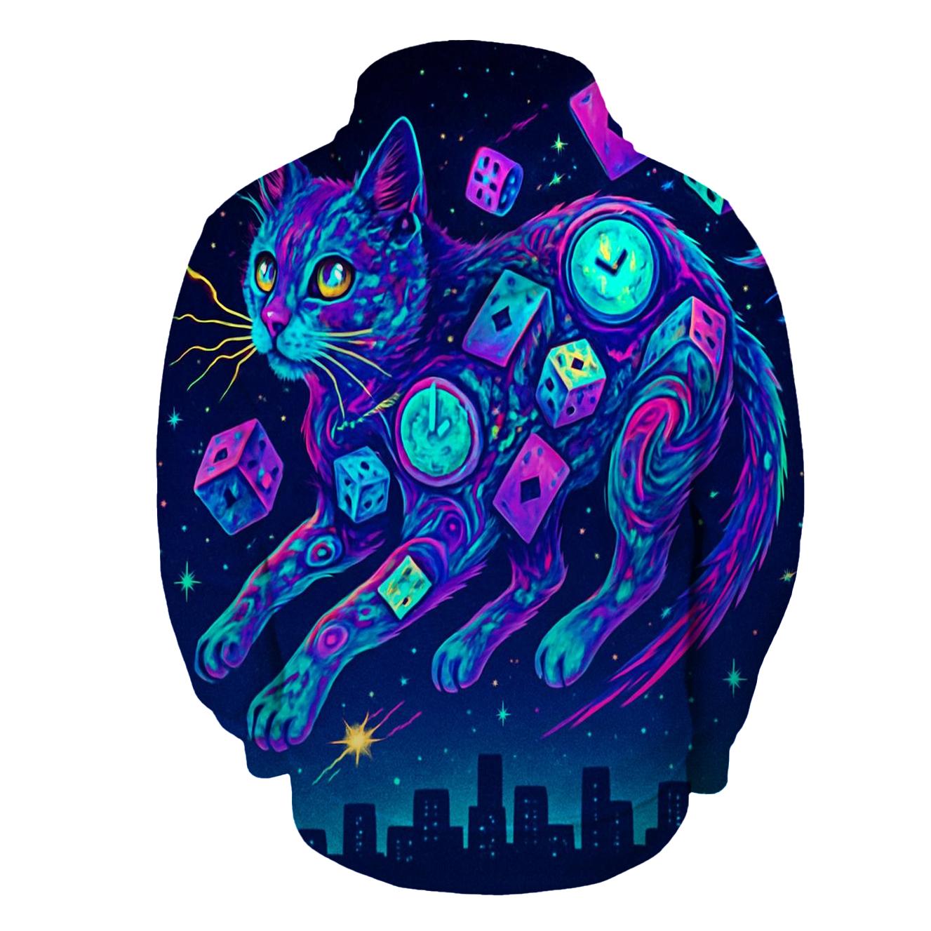 Chaos Cat Constellation pullover hoodies