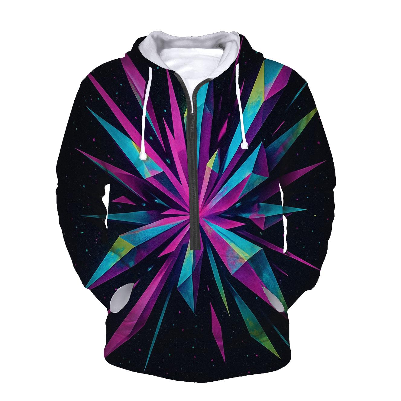 Neon Prism Stardust embroidered hoodies