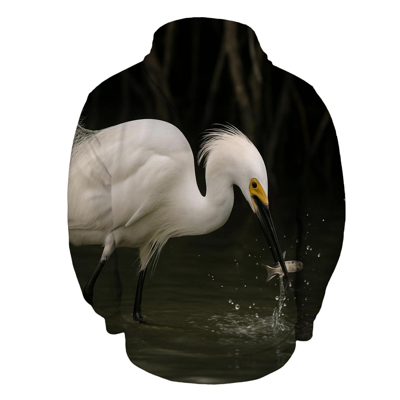 Mangrove Fisher Snowy Egret custom hoodies