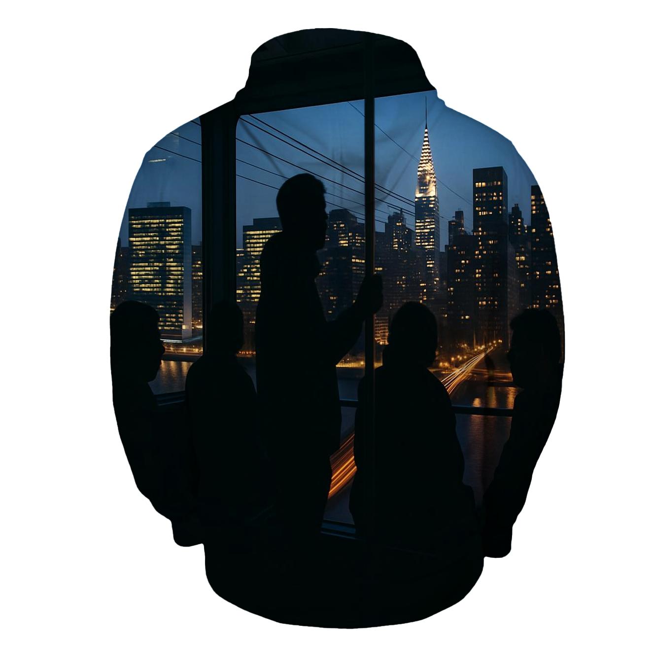 Queensboro Bridge Evening Commute Skyline lightweight hoodies