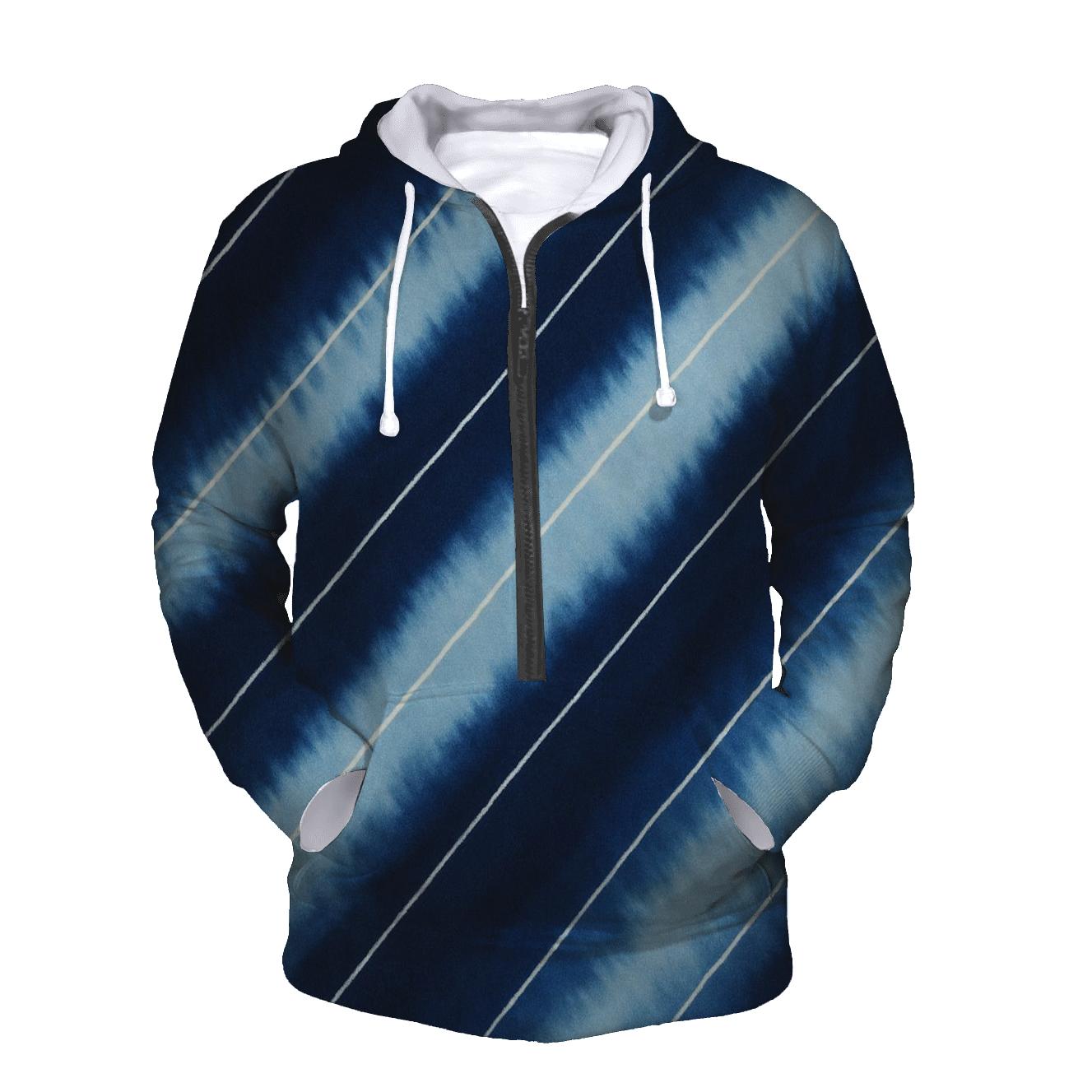 Indigo Arashi Storm Diagonals custom hoodies