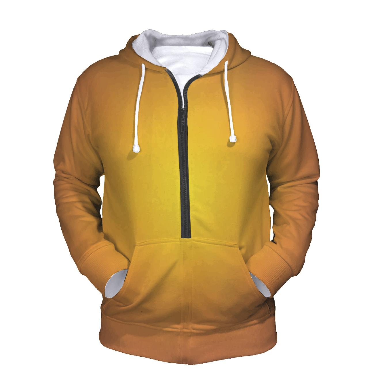 Citrus Sky Bloom zip-up hoodies