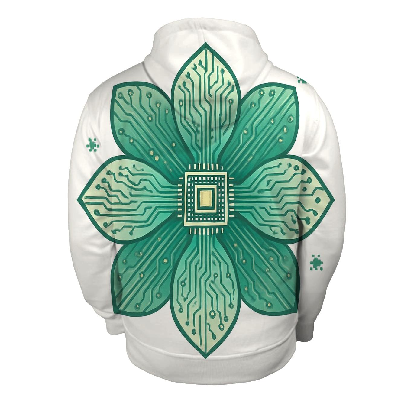 Botanical Circuit Blossom hoodies fashion
