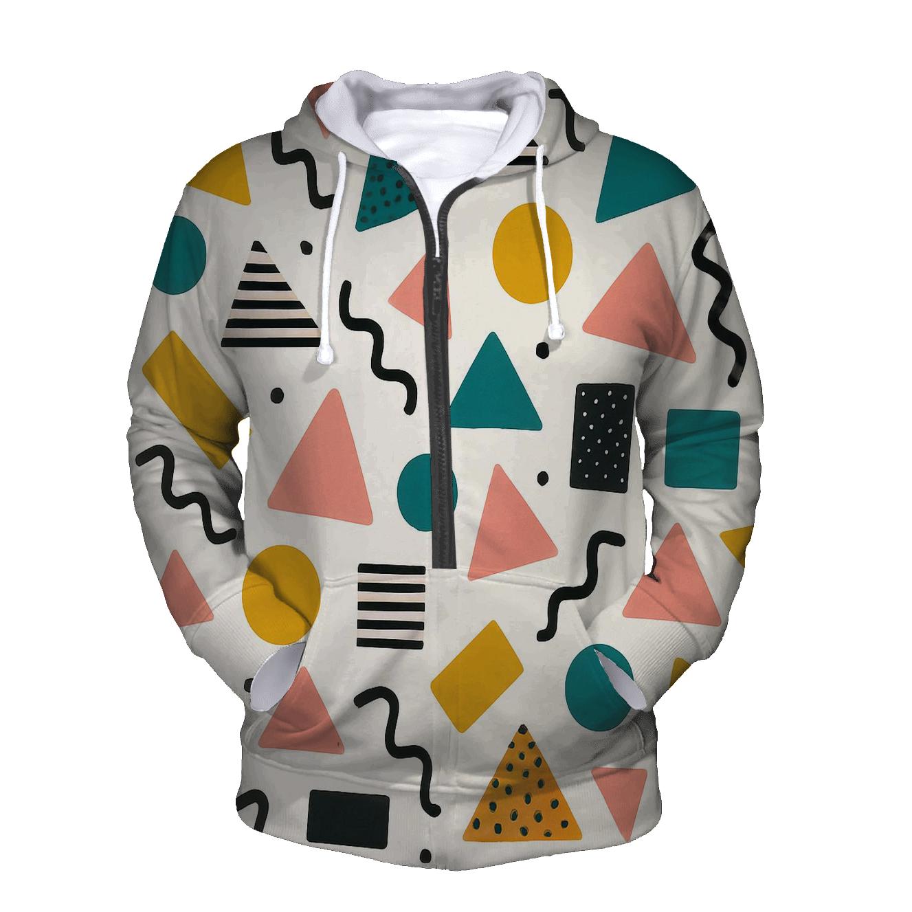 Memphis Pop Geometry premium hoodies
